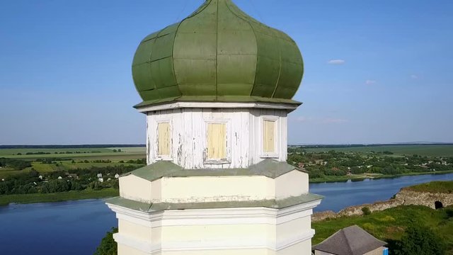 Aerial view of Khotyn Fortress Ukraine