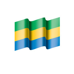 Gabon flag, vector illustration