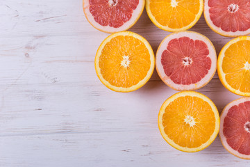 Orange and grapefruit slices