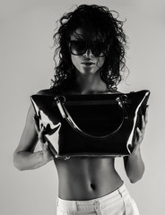 Fashion woman with handbag