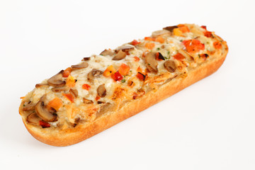 Pizzabaguette mit Pilzen