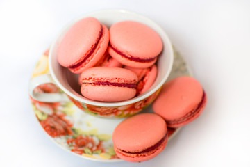 Sweet and bright start of the day with macaroons