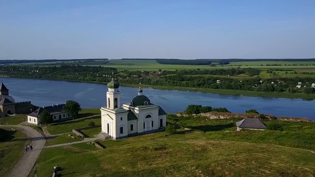 Aerial view of Khotyn Fortress Ukraine