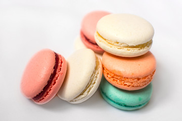 Sweet and bright start of the day with macaroons