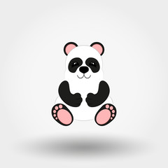 Panda baby. Icon. Vector. Flat.