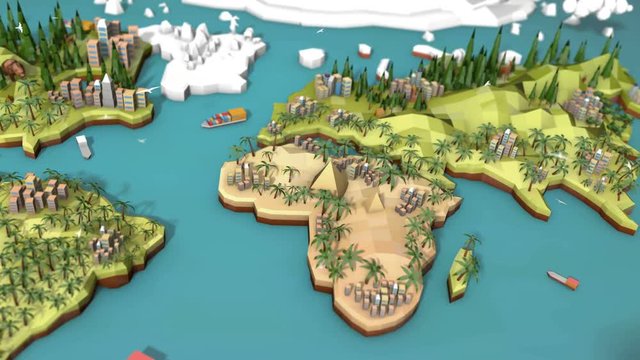 Low Poly Earth - Asia