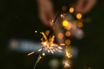 Sparklers and Firewords In the Night