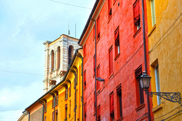 historical center of Ferrara Emilia Romagna Italy