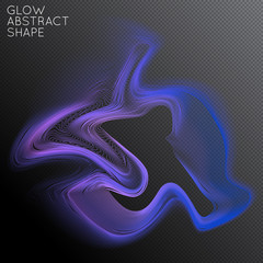 Abstract glow plasma shape