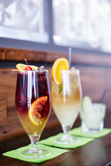 mixed drinks assortment