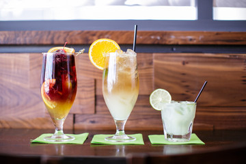 mixed drinks assortment