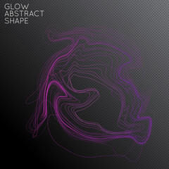 Abstract tangled threads shape