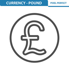 Currency - Pound Icon. EPS 8 format.