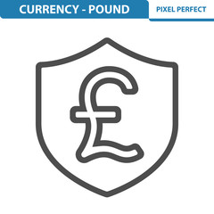 Currency - Pound Icon. EPS 8 format.