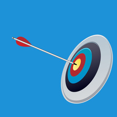 Fototapeta na wymiar Target, arrow and bulls eye icon