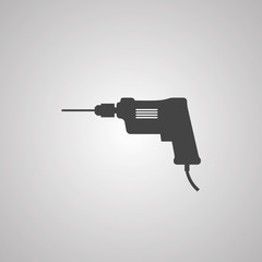 Drill vector icon. Illustration isolated for graphic and web design.