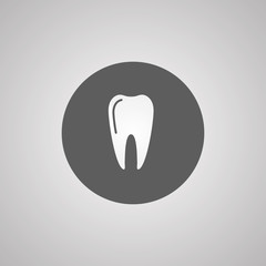 teeth icon dentist flat vector sign/symbol. For mobile user interface