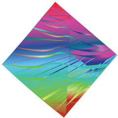 A flat vector image of a rhombus. Abstract geometric figure, background.