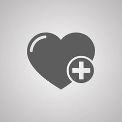 favorites line icon, heart plus outline and solid vector logo, linear pictogram isolated on white, pixel perfect illustration