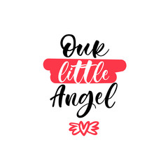 Hand lettered baby quote