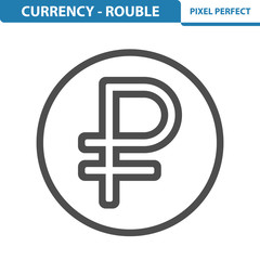 Ruble / Rouble Icon. EPS 8 format.