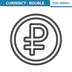 Ruble / Rouble Icon. EPS 8 format.