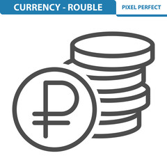 Ruble / Rouble Icon. EPS 8 format.