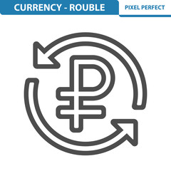 Ruble / Rouble Icon. EPS 8 format.