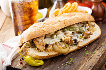 Chicken melt sandwich