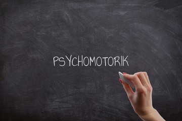 PSYCHOMOTORIK - Bilder mit Wörtern aus dem Bereich Kindererziehung, Wort, Bild, Illustration