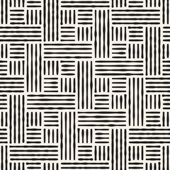 Hand drawn striped seamless pattern with brushstrokes tiling. Abstract freehand texture for print