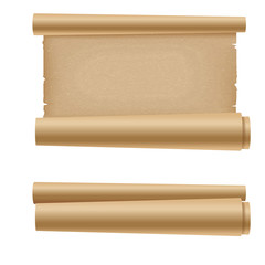 Realistic ancient scroll of papyrus . Vector