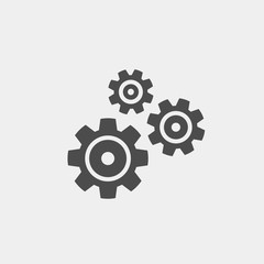 Settings flat vector icon. Gears flat vector icon