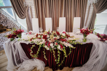 Wedding table decoration for party.