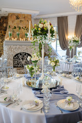 Wedding table decoration for party.