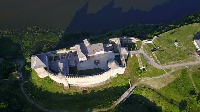 Aerial view of Khotyn Fortress Ukraine