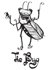 Fototapeta premium Good Beetle in Boots. Vector Illustration