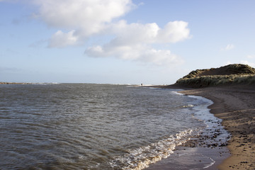 Coastline at Newburgh Beach in front of Blue Sky and Clouds