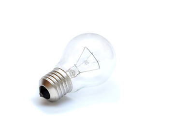 Incandescent bulbs on a white background