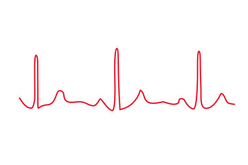 cardiogram on white background