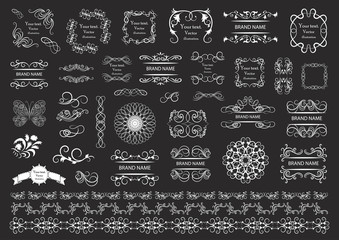 Set of vector graphic elements for design