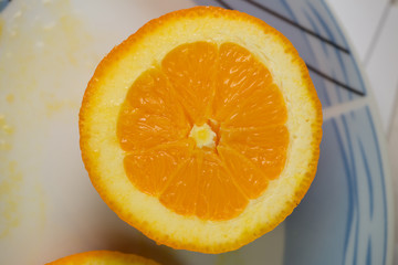 orange roud slices cut for background