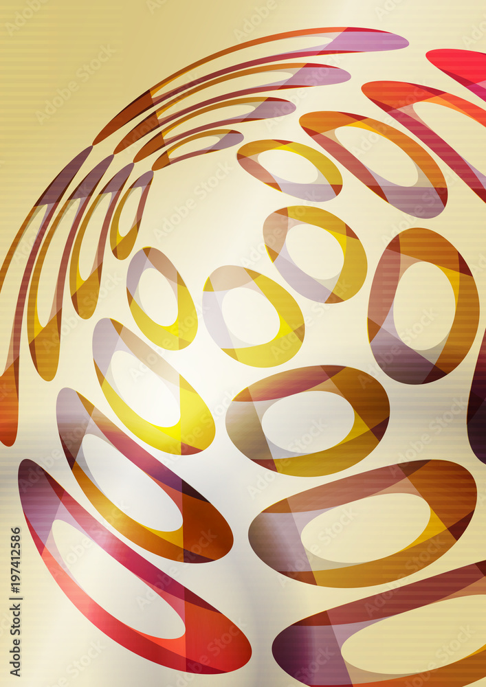 Aufkleber Abstract template with multicolored circles. Vector