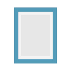 blue photo frame- vector illustration