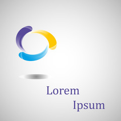 Fototapeta premium logo with text/ The picture shows a colorful logo. The logo is suitable for a new company, institution. For the site, the logo is in the vector with the text. 