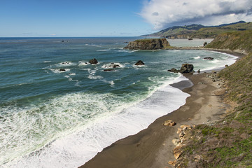 Fototapeta na wymiar Goat Rock, California coast
