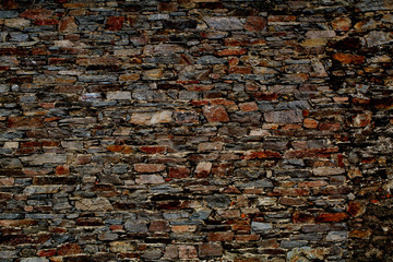Rough brick wall