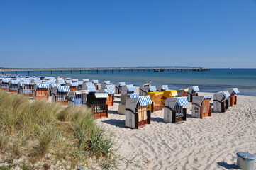 Fototapeta na wymiar Strandurlaub in Binz auf Rügen