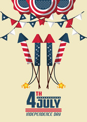 USA independence day card vector illustration graphic design