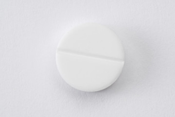 white pills and tablets capsule isolated on white background